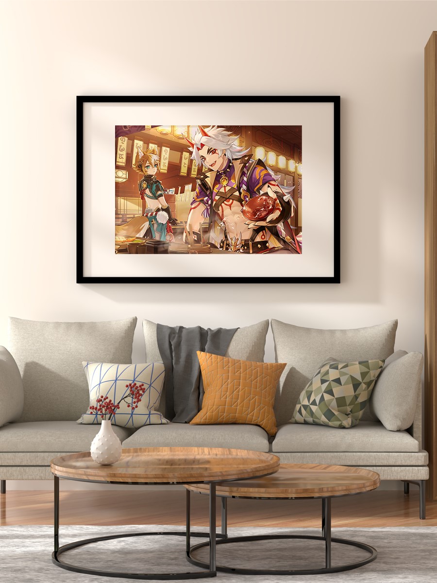 Genshin Impact 2021 M Anime Poster Çerçevesiz Yüksek Kalite Anime Duvar Poster