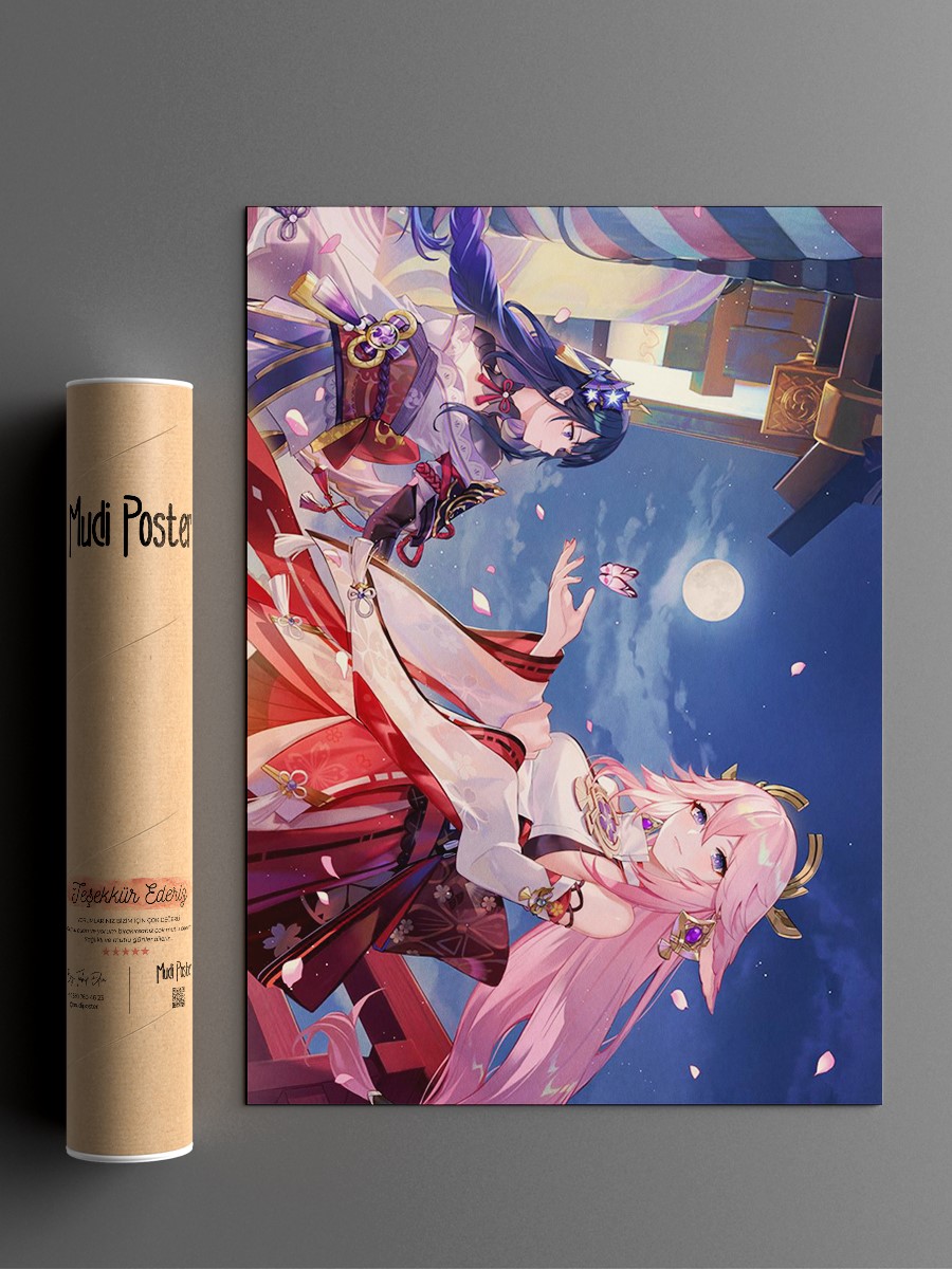 Genshin Impact 2022 D Anime Poster Çerçevesiz Yüksek Kalite Anime Duvar Poster