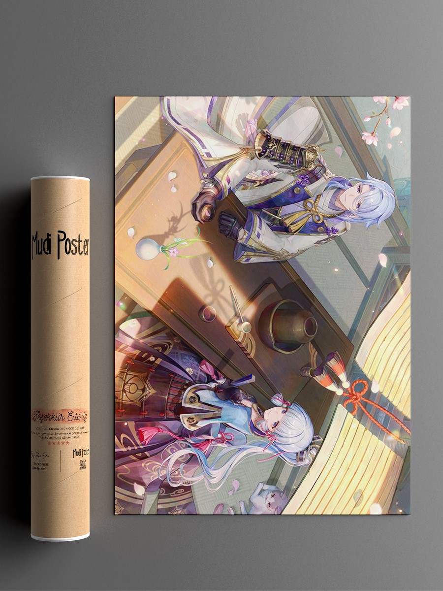 Genshin Impact 2022 F Anime Poster Çerçevesiz Yüksek Kalite Anime Duvar Poster