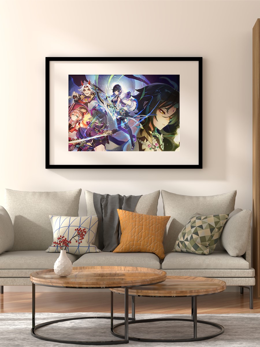 Genshin Impact 2022 G Anime Poster Çerçevesiz Yüksek Kalite Anime Duvar Poster