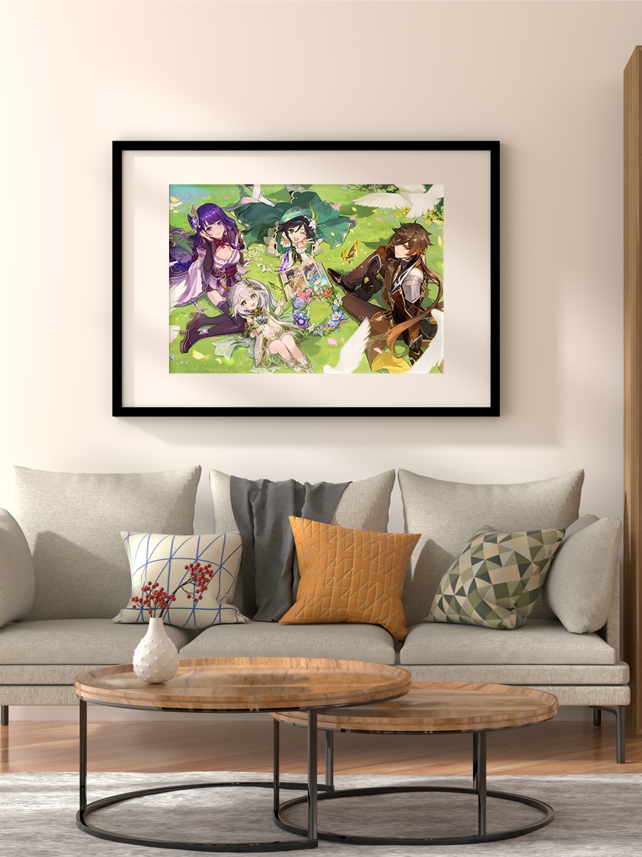 Genshin Impact 2022 L Anime Poster Çerçevesiz Yüksek Kalite Anime Duvar Poster