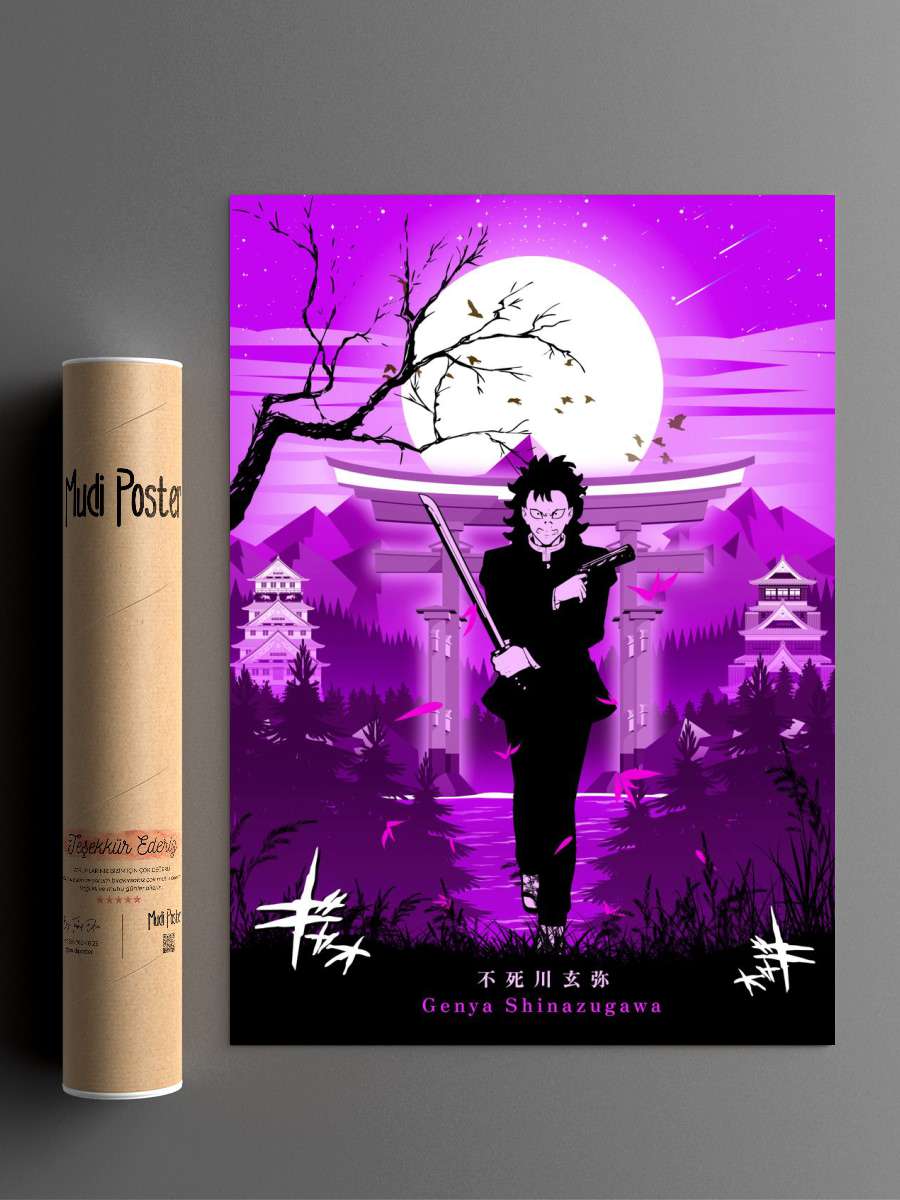 Genya Demon Slayer Anime Poster Çerçevesiz Yüksek Kalite Anime Duvar Poster