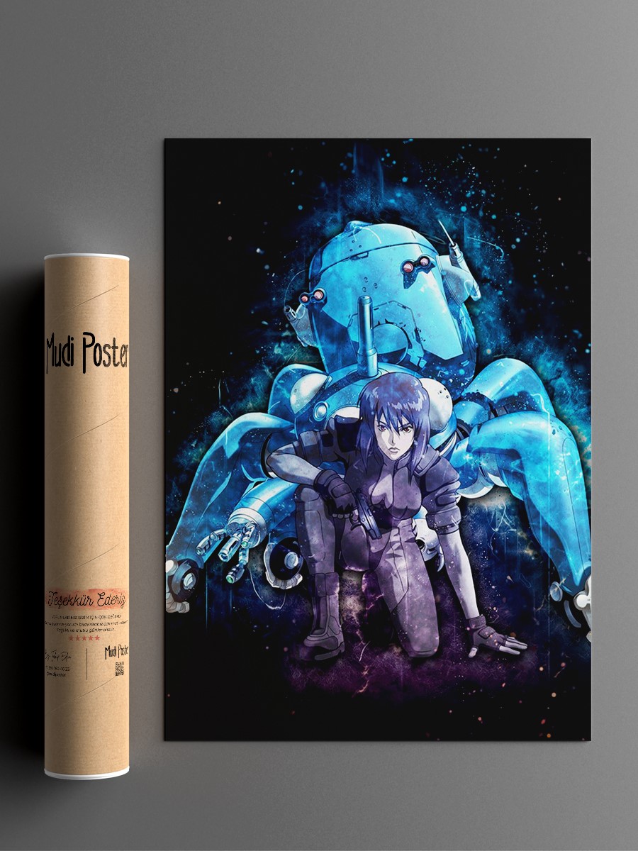 Ghost in the Shell Anime Poster Çerçevesiz Yüksek Kalite Anime Duvar Poster