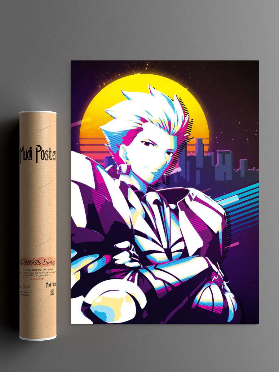 Gilgamesh Fate Zero Anime Poster Çerçevesiz Yüksek Kalite Anime Duvar Poster