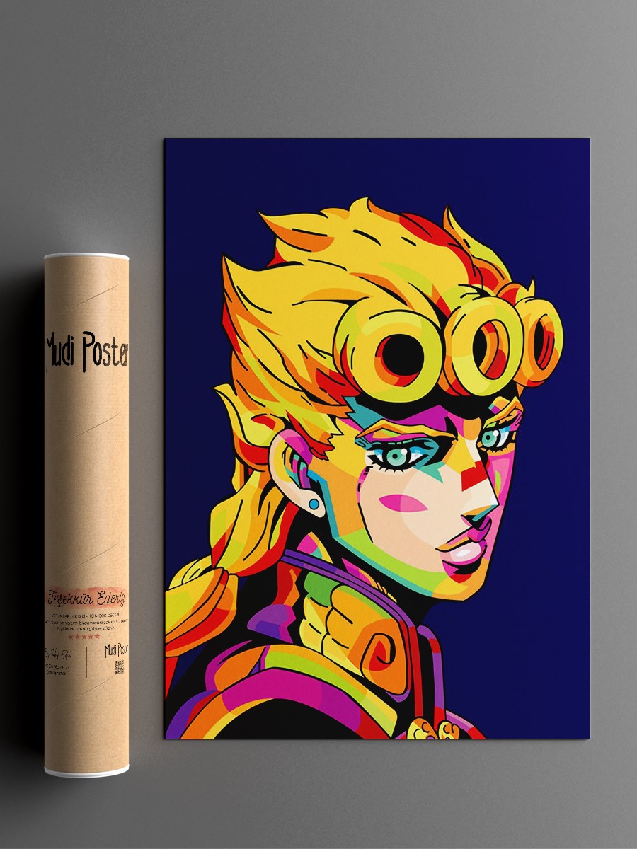 Giorno Giovanna Anime Poster Çerçevesiz Yüksek Kalite Anime Duvar Poster