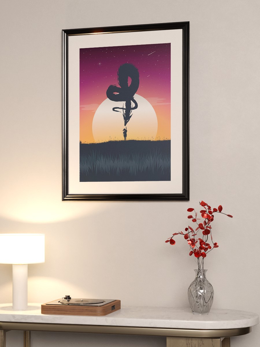 Girls and Dragon Anime Poster Çerçevesiz Yüksek Kalite Anime Duvar Poster