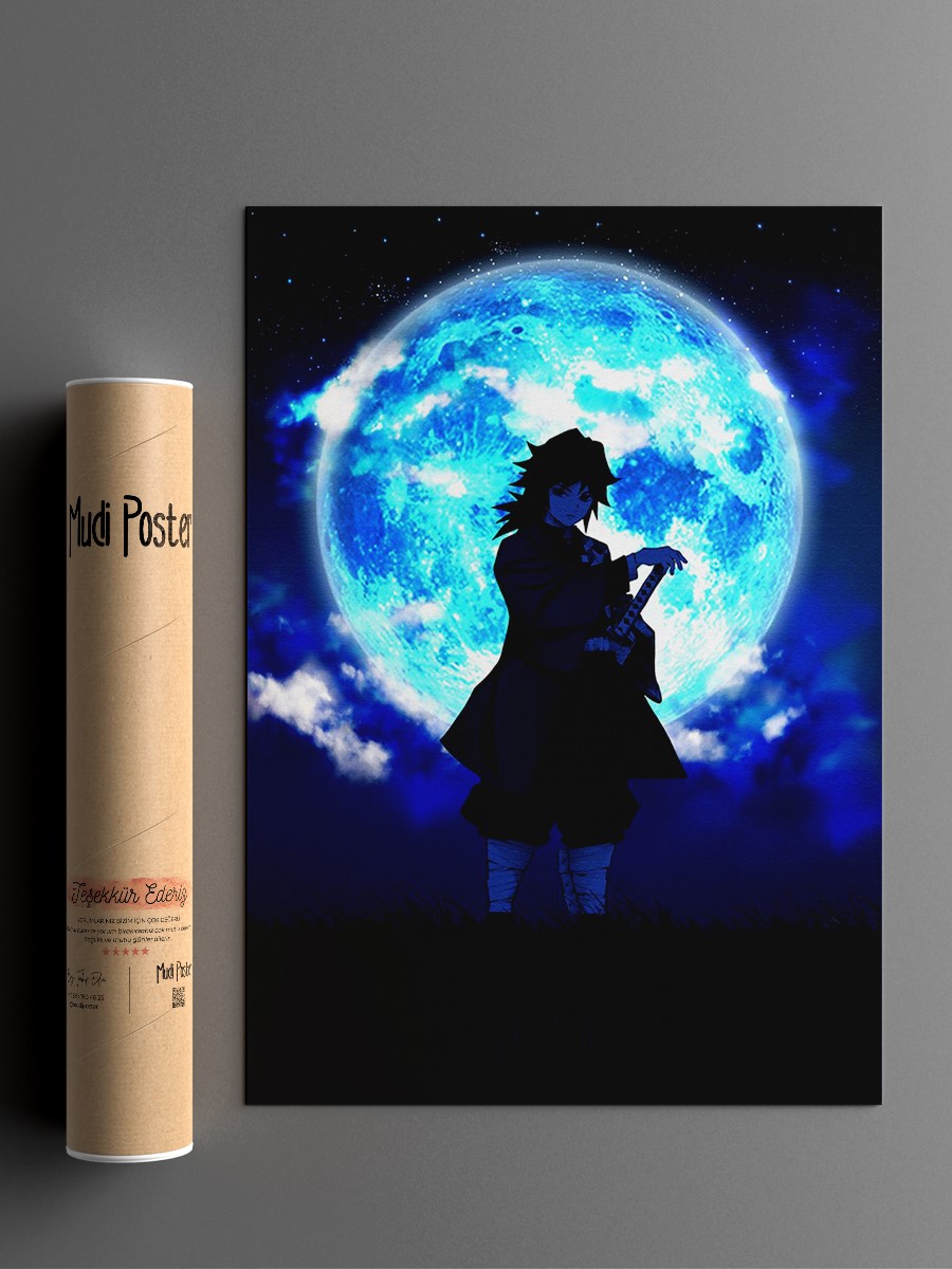 Giyu Tomioka Anime Poster Çerçevesiz Yüksek Kalite Anime Duvar Poster