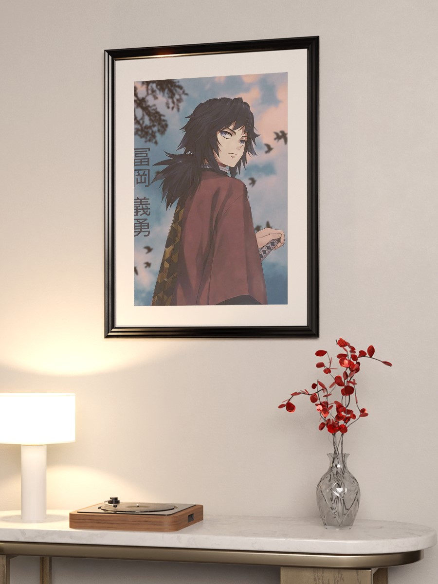 Giyu Tomioka Anime Poster Çerçevesiz Yüksek Kalite Anime Duvar Poster