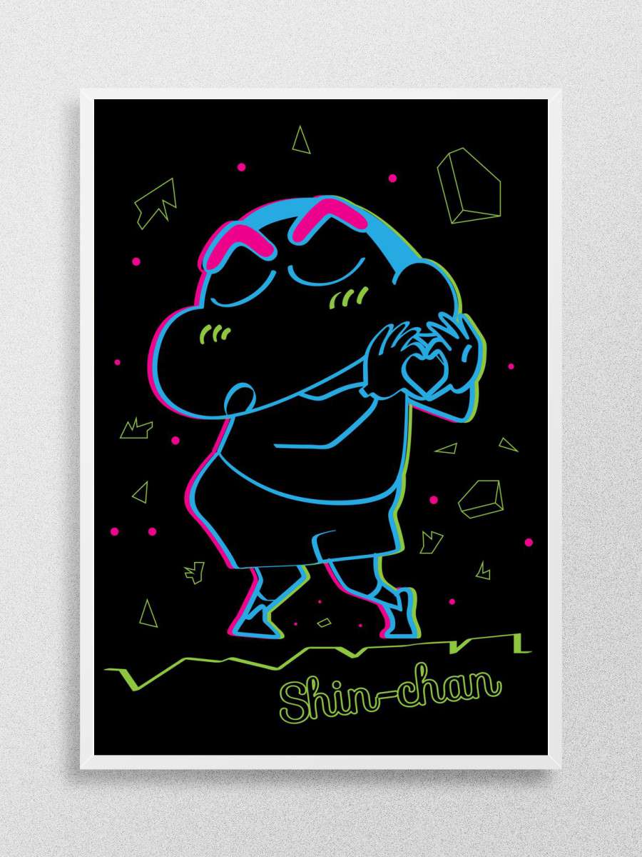 glow Shin Chan Anime Poster Çerçevesiz Yüksek Kalite Anime Duvar Poster