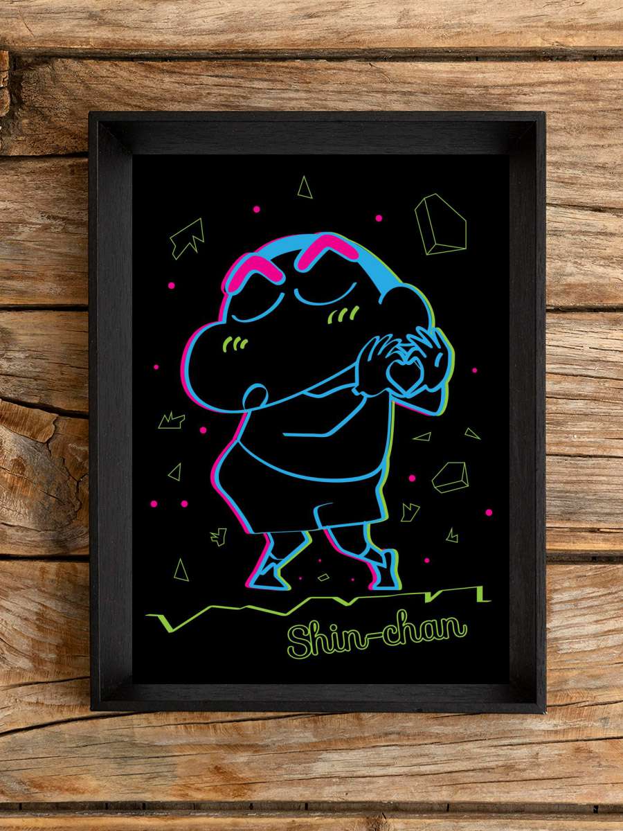 glow Shin Chan Anime Poster Çerçevesiz Yüksek Kalite Anime Duvar Poster