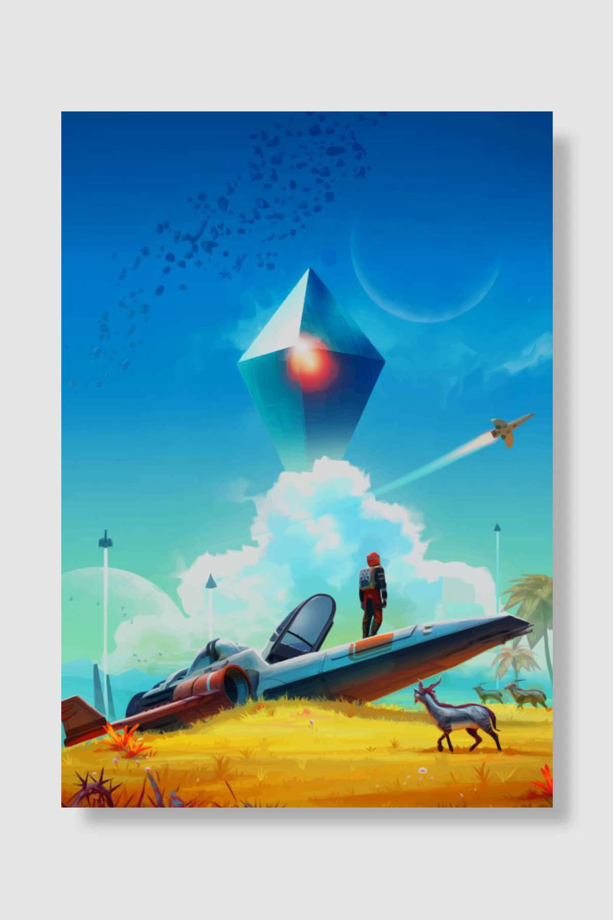 No Mans Sky Oyun Poster Çerçevesiz Yüksek Kalite Oyun Afiş Duvar Poster