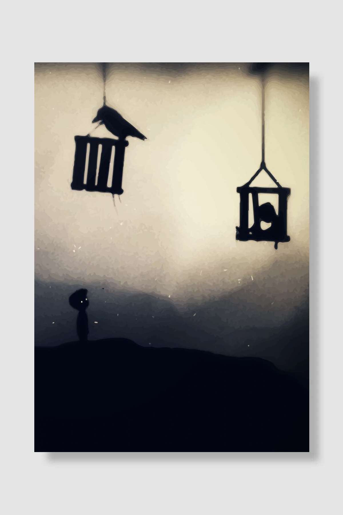 Limbo Oyun Poster Çerçevesiz Yüksek Kalite Oyun Afiş Duvar Poster