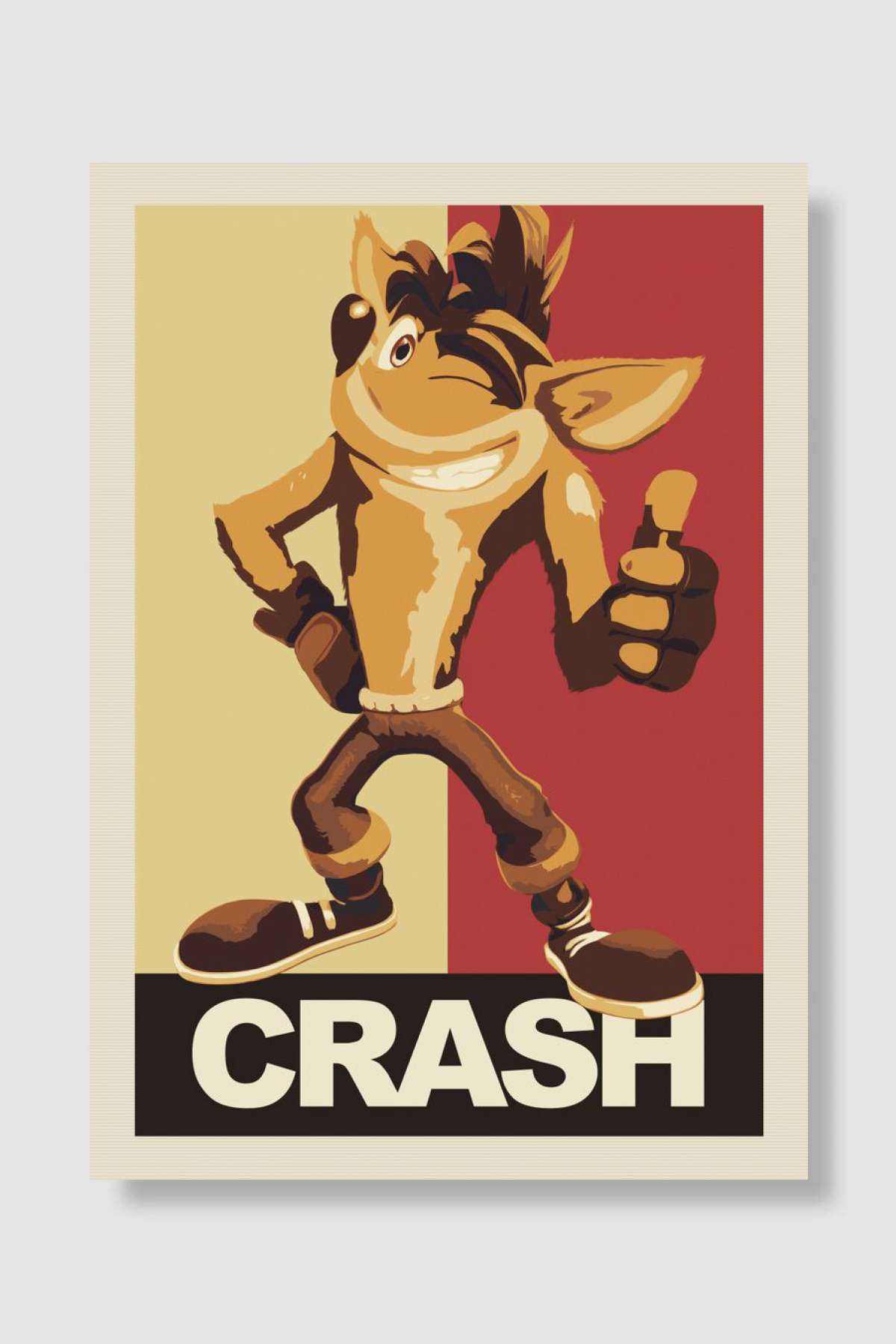 Crash Character Oyun Poster Çerçevesiz Yüksek Kalite Oyun Afiş Duvar Poster