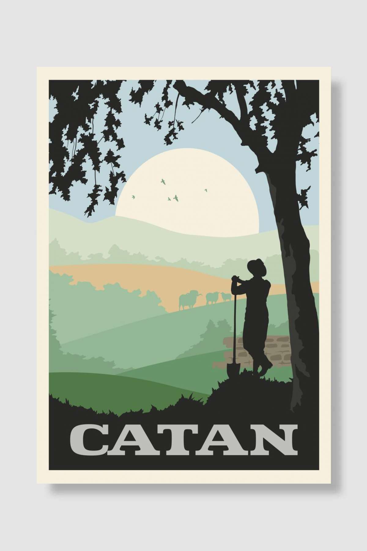 Catan Farming Oyun Poster Çerçevesiz Yüksek Kalite Oyun Afiş Duvar Poster