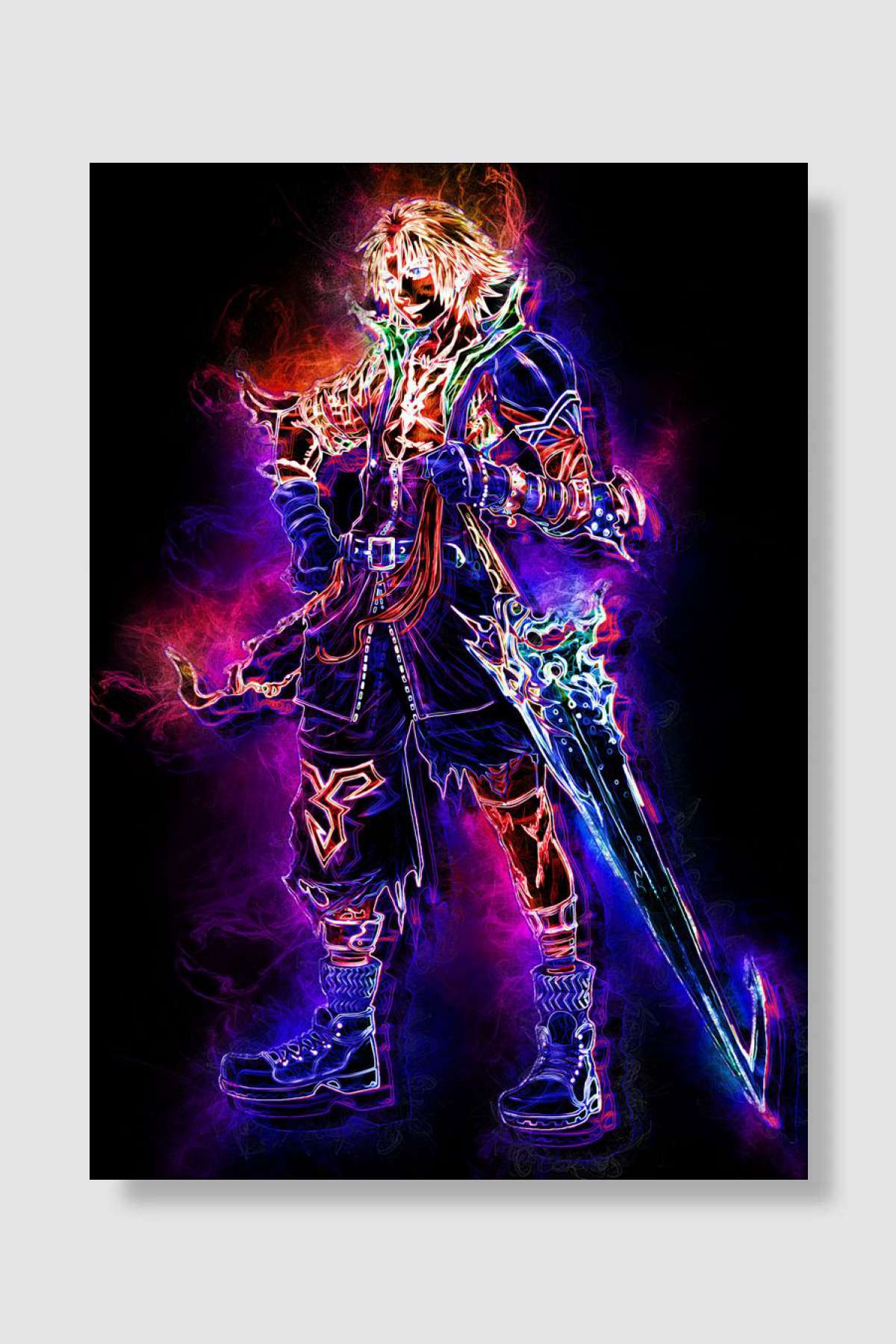 TIDUS FFX Oyun Poster Çerçevesiz Yüksek Kalite Oyun Afiş Duvar Poster