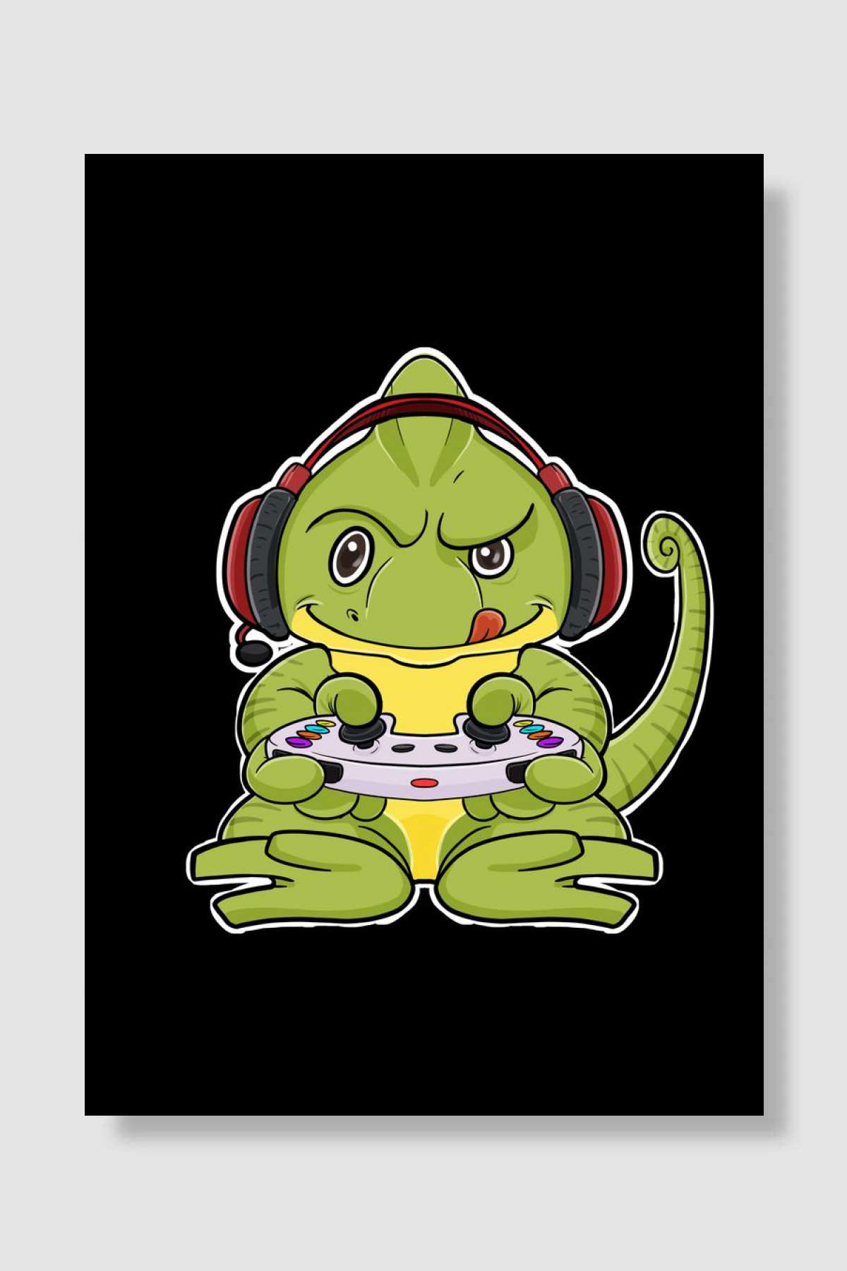 Chameleon Video Gamer Oyun Poster Çerçevesiz Yüksek Kalite Oyun Afiş Duvar Poster
