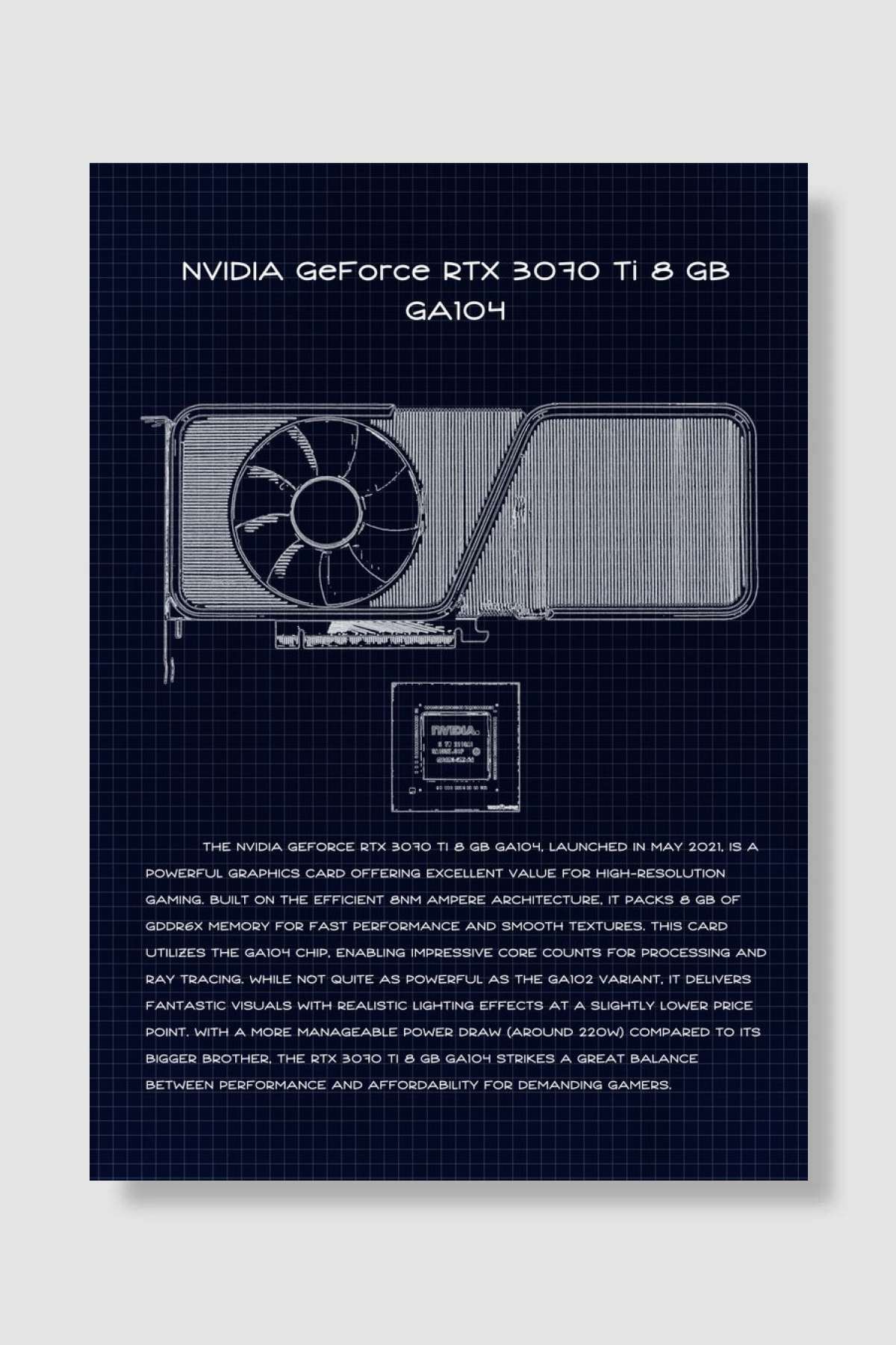 3070 TI 8GB GA104 Oyun Poster Çerçevesiz Yüksek Kalite Oyun Afiş Duvar Poster