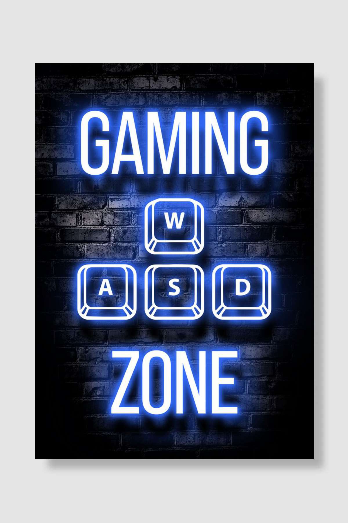 wasd Pc gaming zone quote Oyun Poster Çerçevesiz Yüksek Kalite Oyun Afiş Duvar Poster