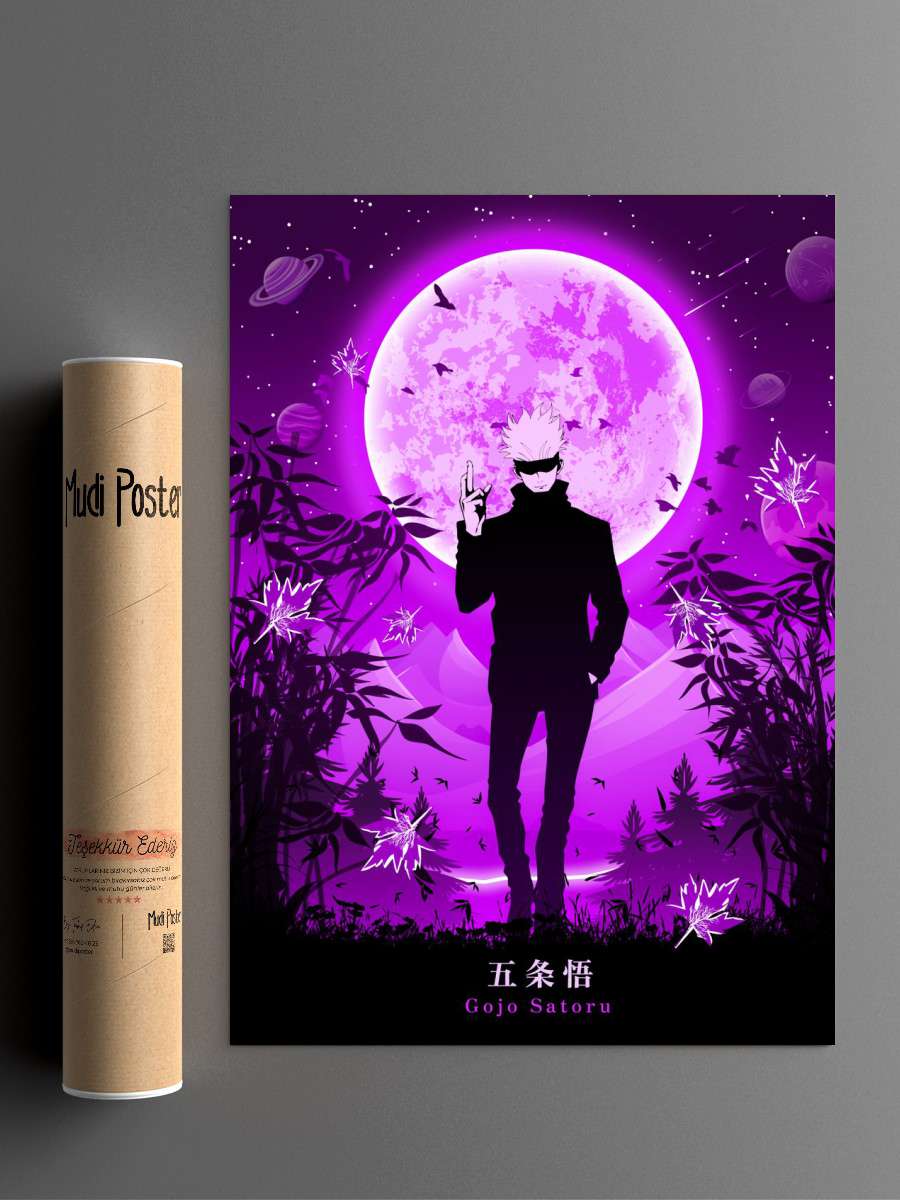 Gojo Jujutsu Kaisen Anime Poster Çerçevesiz Yüksek Kalite Anime Duvar Poster