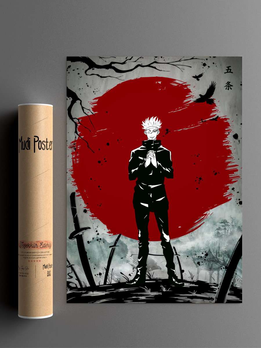 Gojo Jujutsu Kaisen Anime Poster Çerçevesiz Yüksek Kalite Anime Duvar Poster