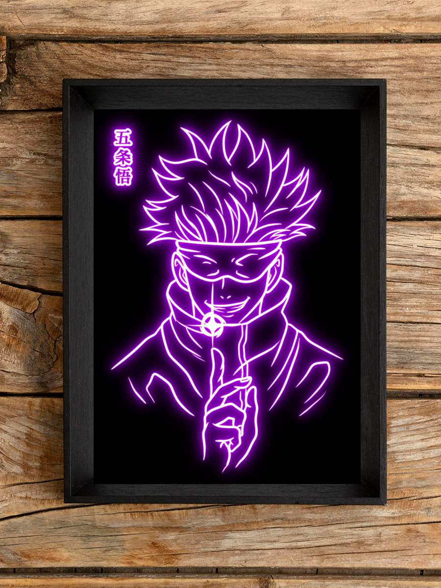 Gojo satoru neon Anime Poster Çerçevesiz Yüksek Kalite Anime Duvar Poster