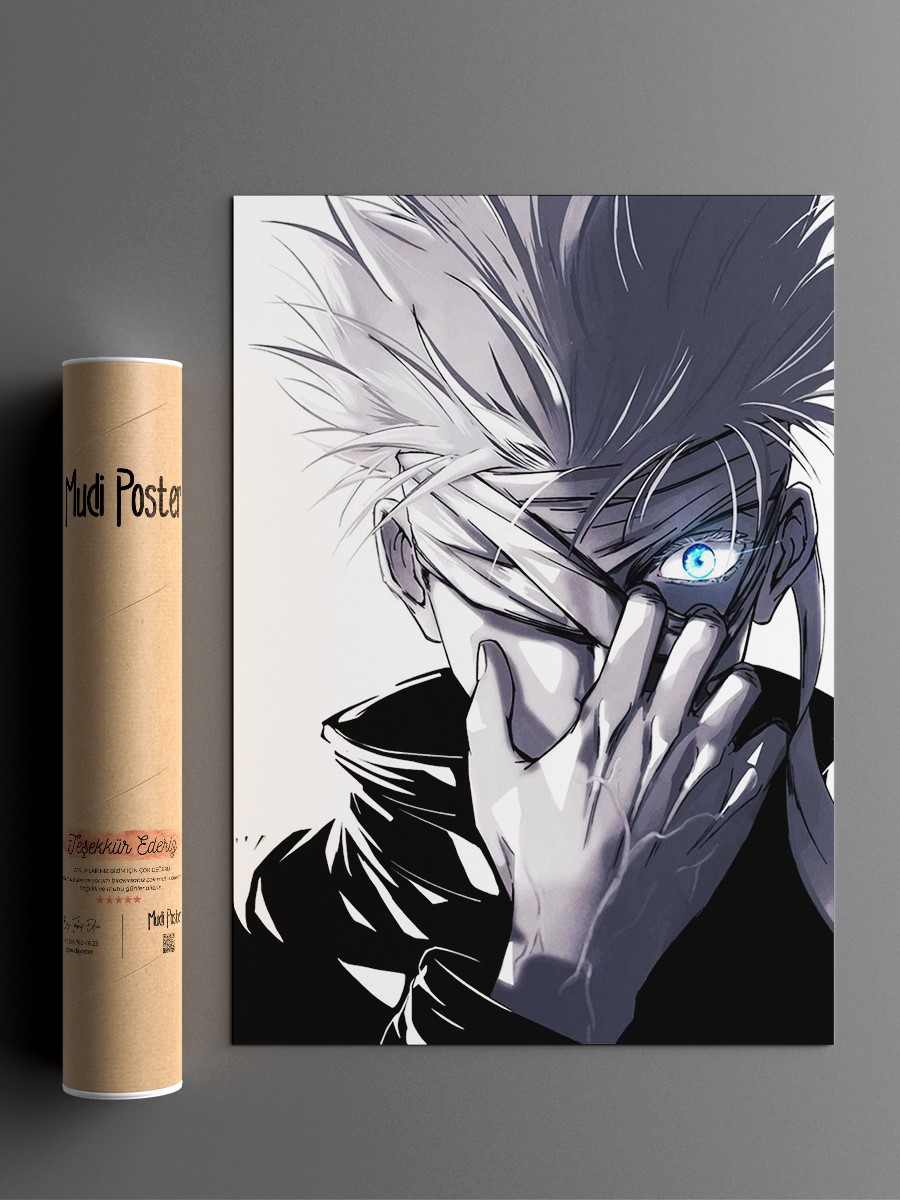 gojo satoru Anime Poster Çerçevesiz Yüksek Kalite Anime Duvar Poster