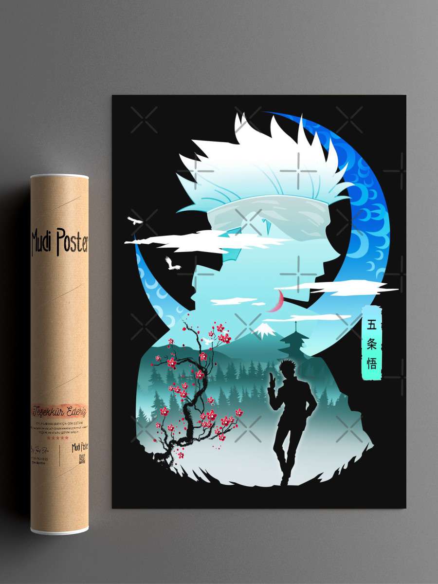 Gojo Satoru Anime Poster Çerçevesiz Yüksek Kalite Anime Duvar Poster