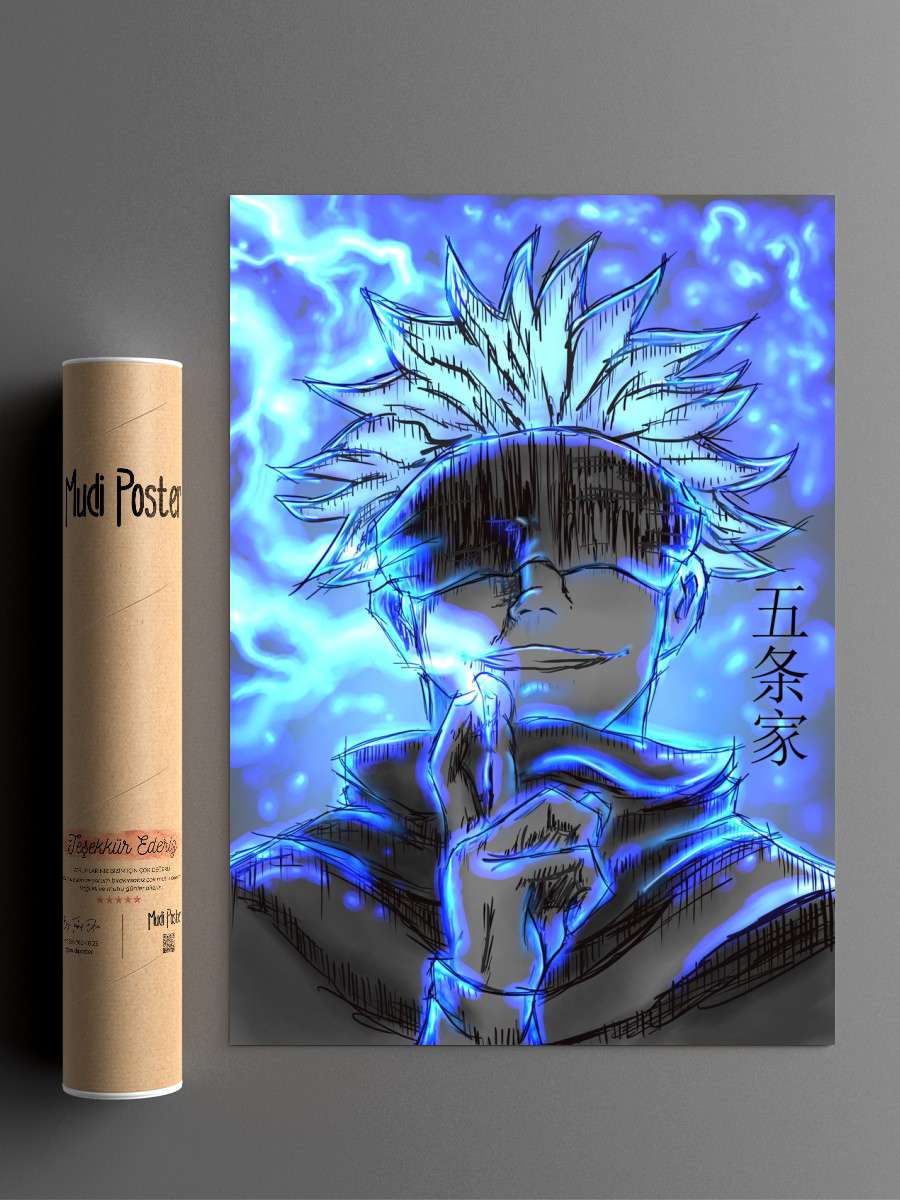 Gojo Satoru Anime Poster Çerçevesiz Yüksek Kalite Anime Duvar Poster