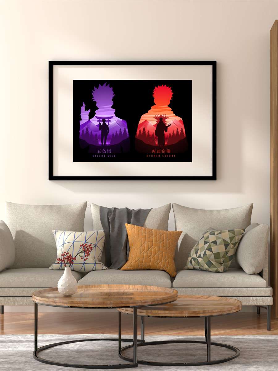 Gojo Sukuna Jujutsu Anime Poster Çerçevesiz Yüksek Kalite Anime Duvar Poster