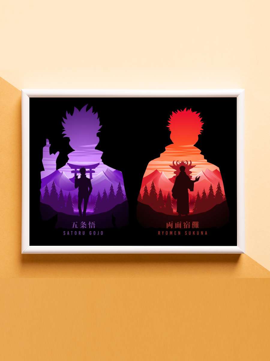 Gojo Sukuna Jujutsu Anime Poster Çerçevesiz Yüksek Kalite Anime Duvar Poster