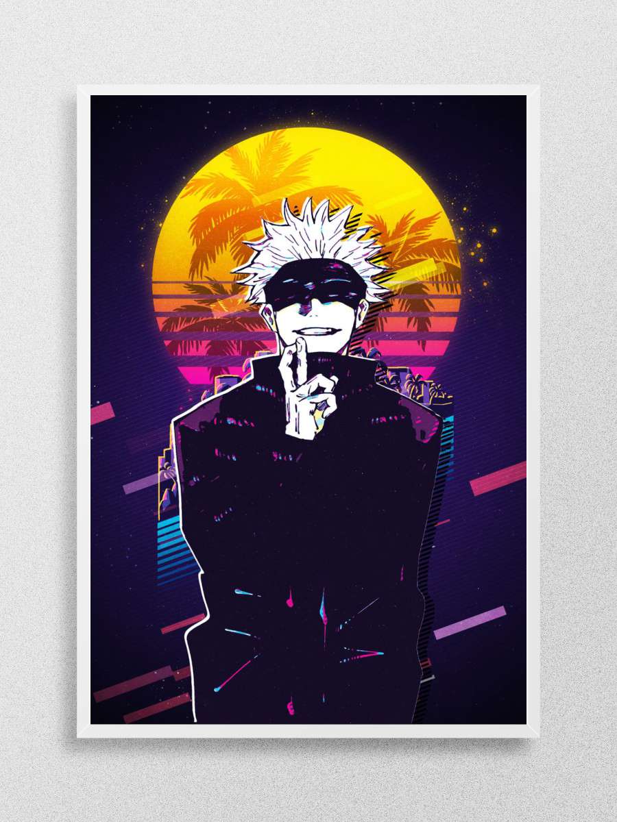 Gojou Jujutsu Kaisen 80s Anime Poster Çerçevesiz Yüksek Kalite Anime Duvar Poster