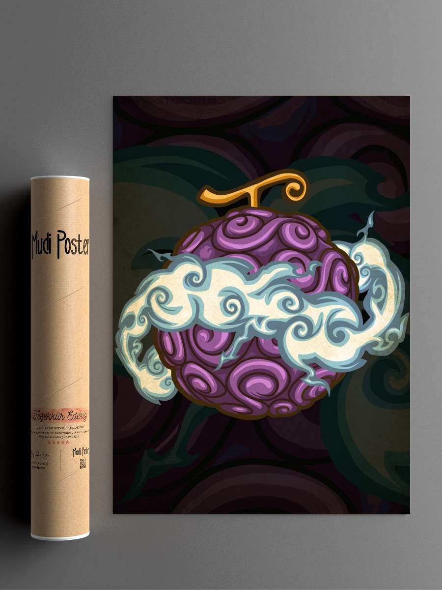 Gomu Gomu fruits Anime Poster Çerçevesiz Yüksek Kalite Anime Duvar Poster