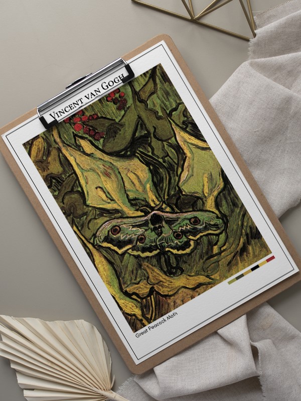 Vincent van Gogh Great Peacock Moth Poster