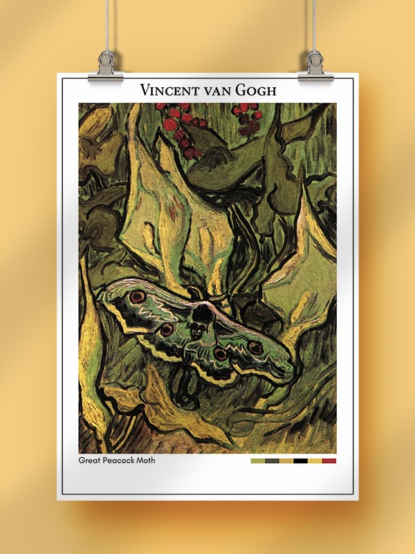 Vincent van Gogh Great Peacock Moth Poster