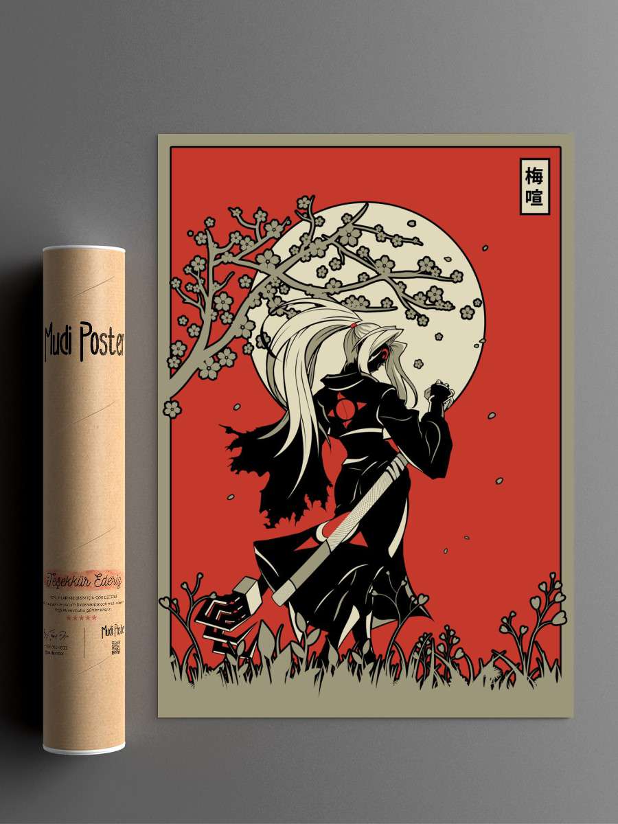 Guilty Gear Baiken Anime Poster Çerçevesiz Yüksek Kalite Anime Duvar Poster