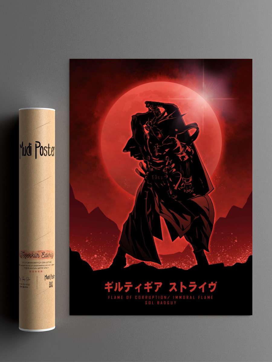 Guilty Gear Anime Poster Çerçevesiz Yüksek Kalite Anime Duvar Poster