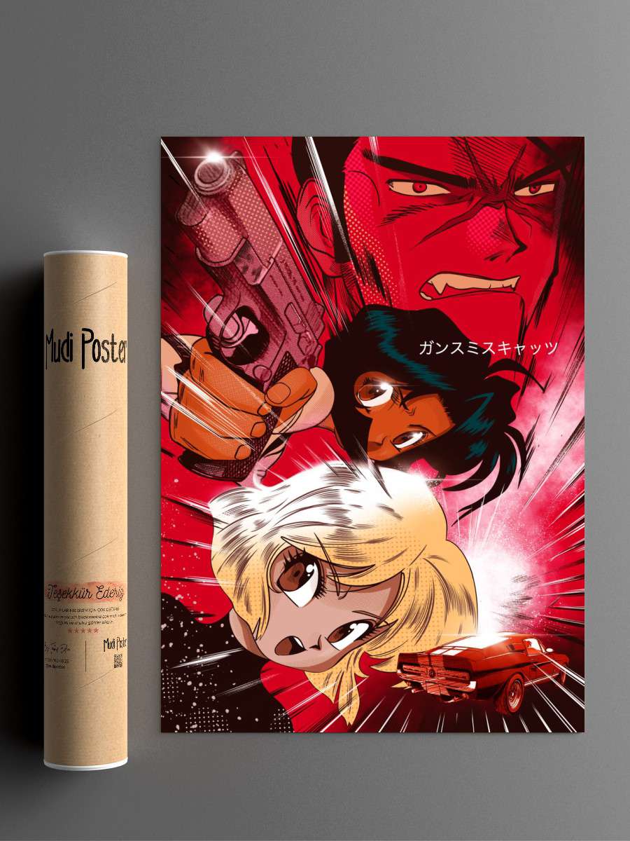 Gunsmith Cats Anime Poster Çerçevesiz Yüksek Kalite Anime Duvar Poster