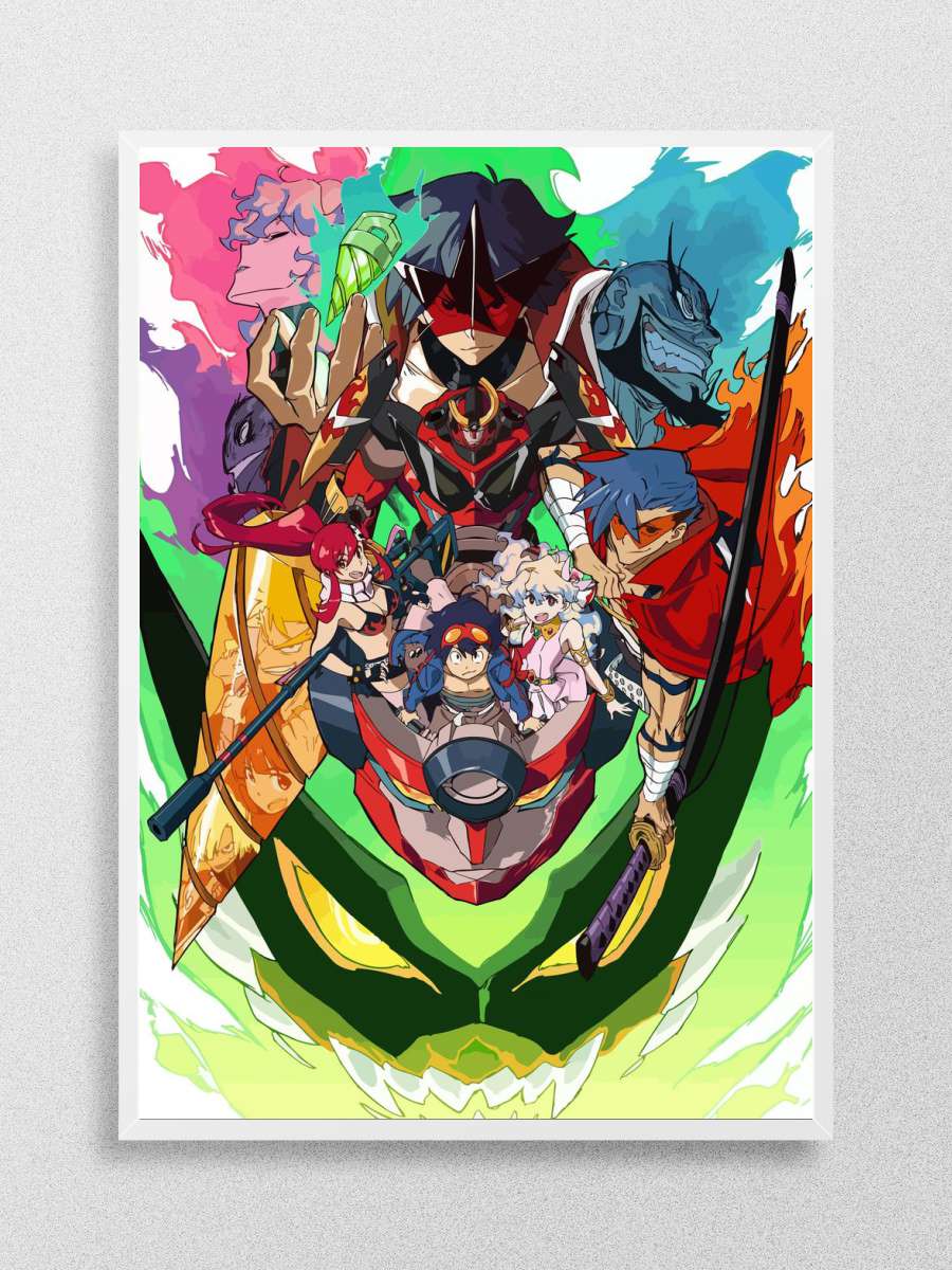 Gurren Lagann Anime Poster Çerçevesiz Yüksek Kalite Anime Duvar Poster