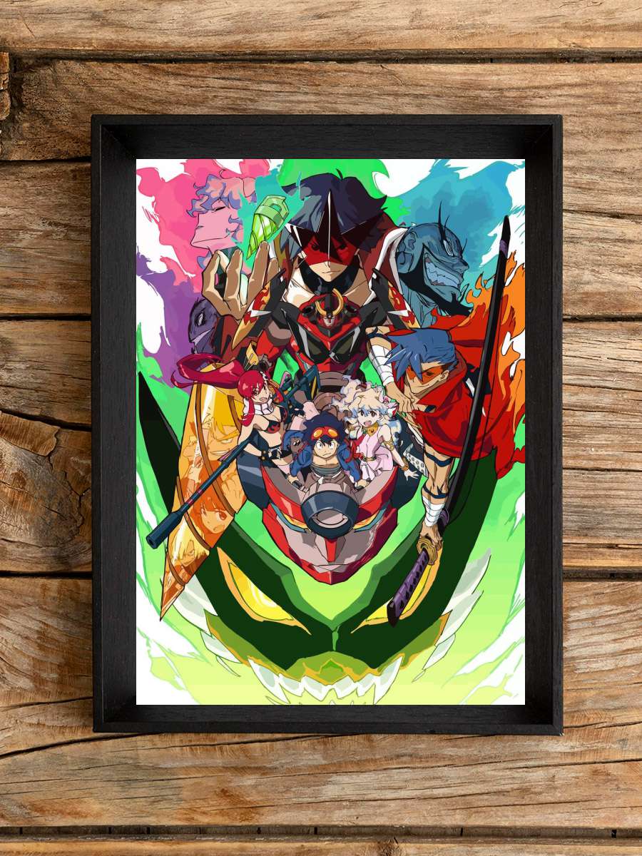 Gurren Lagann Anime Poster Çerçevesiz Yüksek Kalite Anime Duvar Poster