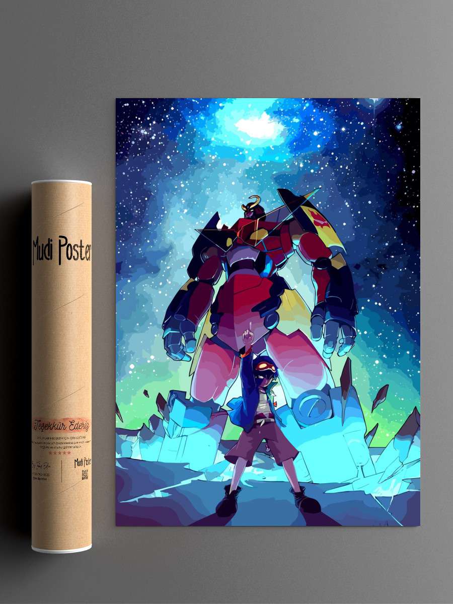 Gurren lagann Anime Poster Çerçevesiz Yüksek Kalite Anime Duvar Poster