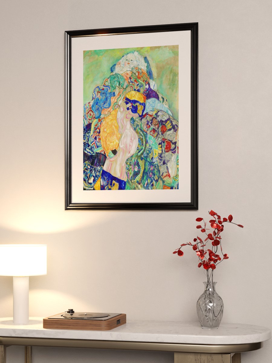 Gustav Klimt Baby Cradle Tablo Sanatsal Ünlü Ressam Poster Çerçevesiz Yüksek Kalite Poster