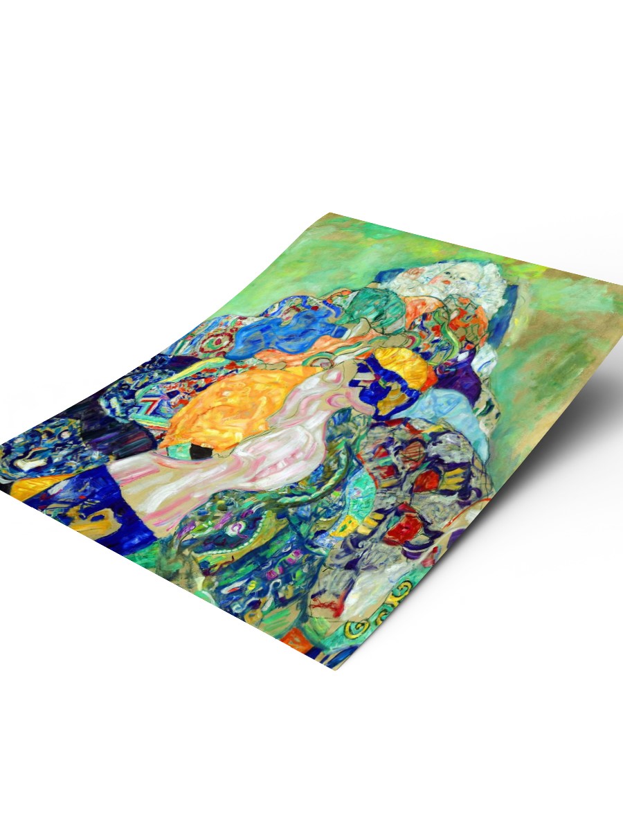 Gustav Klimt Baby Cradle Tablo Sanatsal Ünlü Ressam Poster Çerçevesiz Yüksek Kalite Poster