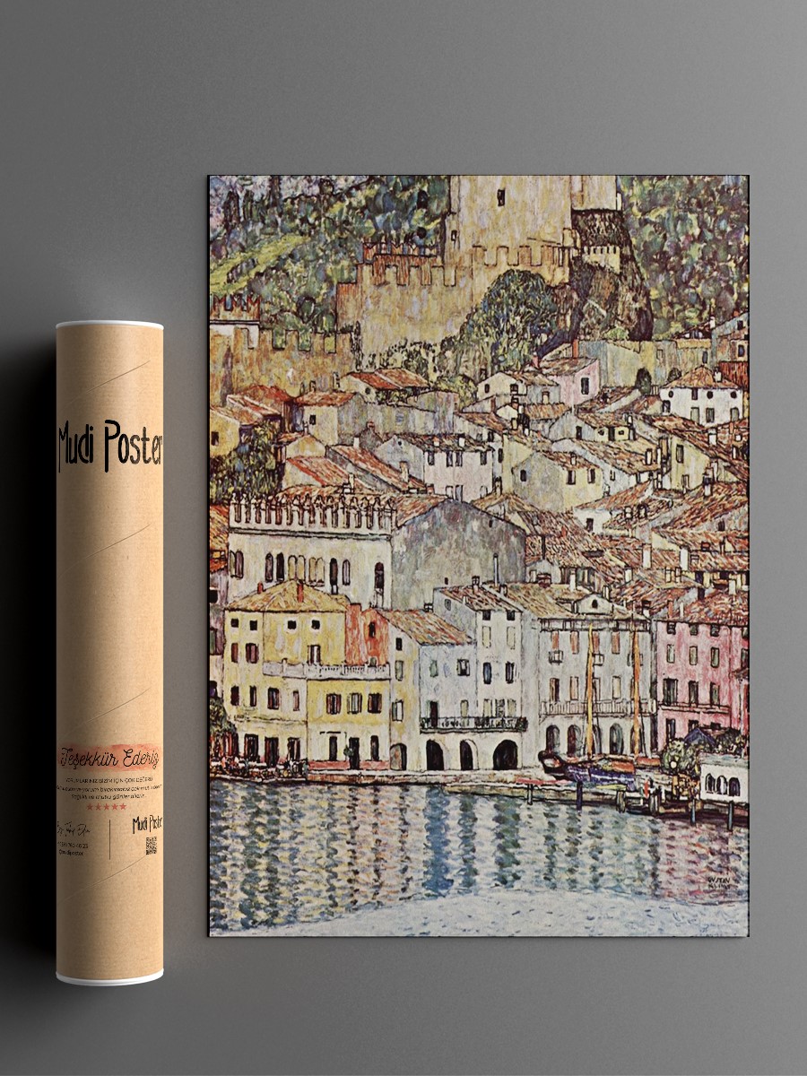 Gustav Klimt Lake Garda Tablo Sanatsal Ünlü Ressam Poster Çerçevesiz Yüksek Kalite Poster
