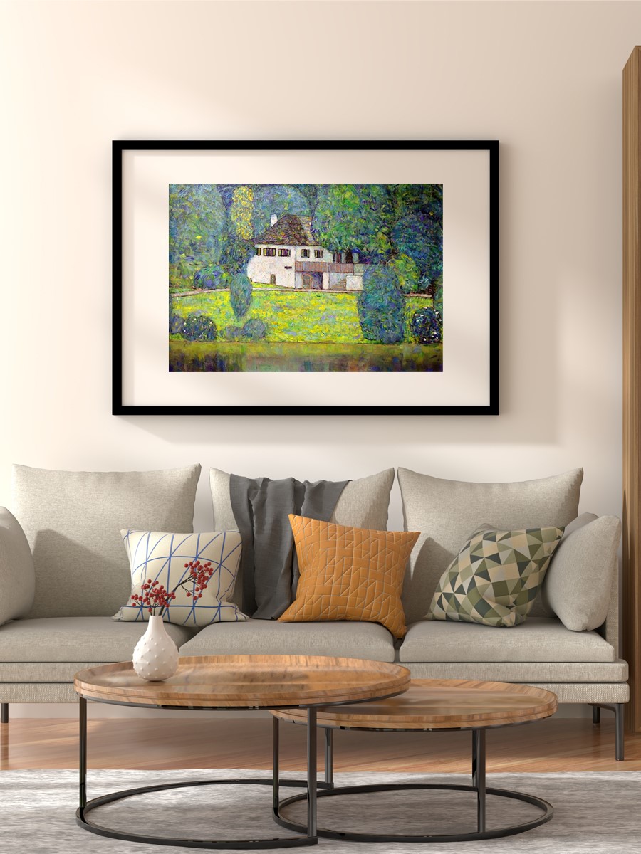 Gustav Klimt Litzlberg Tablo Sanatsal Ünlü Ressam Poster Çerçevesiz Yüksek Kalite Poster