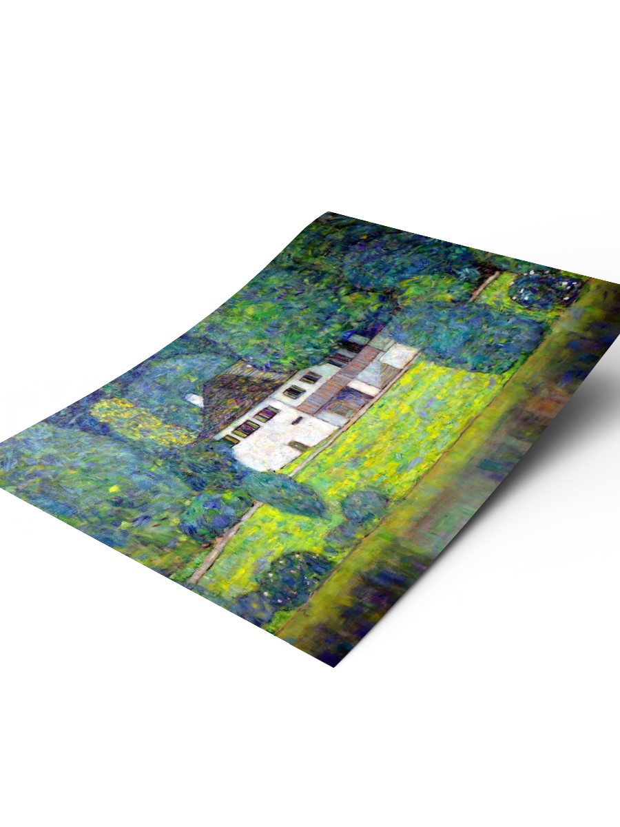 Gustav Klimt Litzlberg Tablo Sanatsal Ünlü Ressam Poster Çerçevesiz Yüksek Kalite Poster