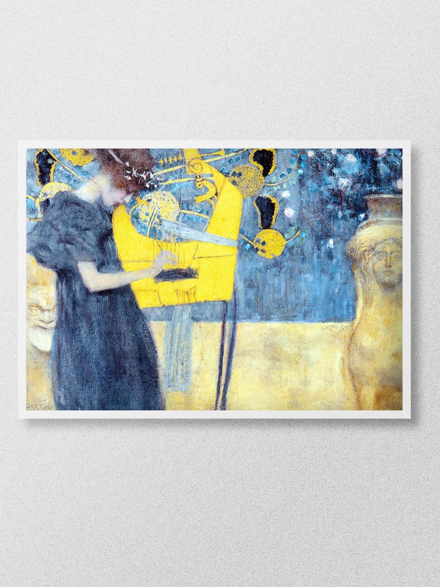 Gustav Klimt Music Tablo Sanatsal Ünlü Ressam Poster Çerçevesiz Yüksek Kalite Poster