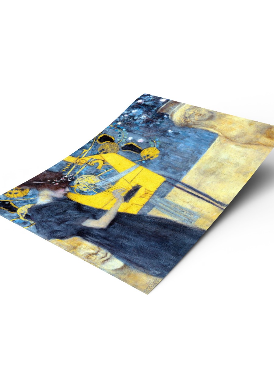 Gustav Klimt Music Tablo Sanatsal Ünlü Ressam Poster Çerçevesiz Yüksek Kalite Poster