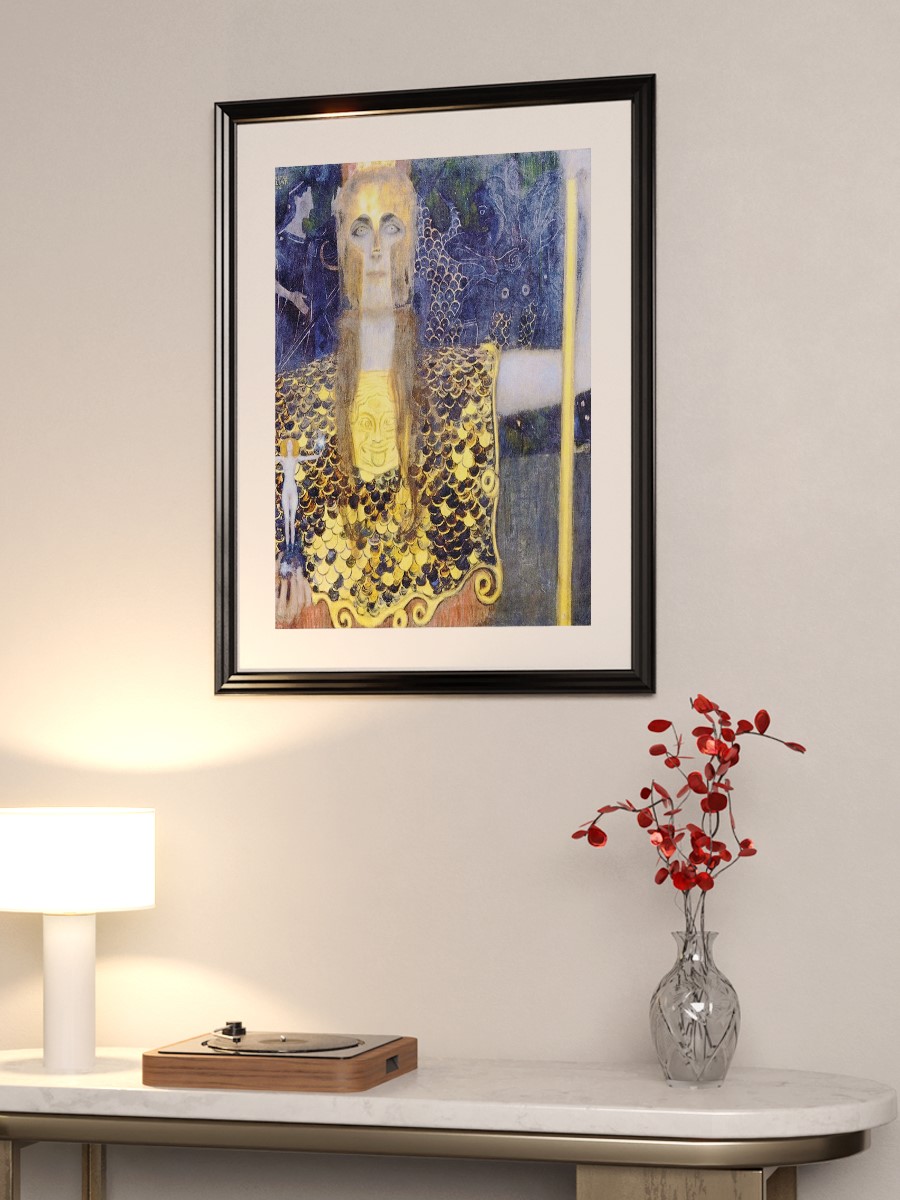 Gustav Klimt Pallas Athene Tablo Sanatsal Ünlü Ressam Poster Çerçevesiz Yüksek Kalite Poster