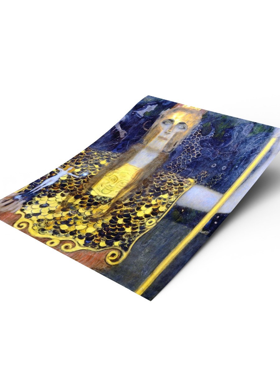 Gustav Klimt Pallas Athene Tablo Sanatsal Ünlü Ressam Poster Çerçevesiz Yüksek Kalite Poster