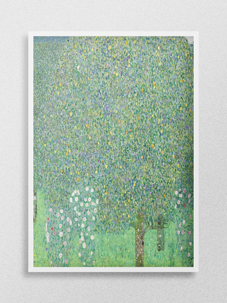 Gustav Klimt Rosebushes Tablo Sanatsal Ünlü Ressam Poster Çerçevesiz Yüksek Kalite Poster